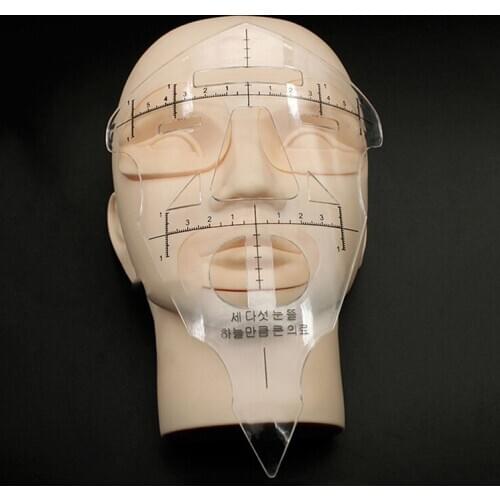 10pcs Reusable Eyebrow Stencil Makeup Micro-blading Measuring Shaper Tattoo Ruler Tool