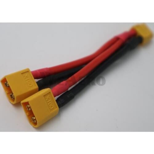 10cm XT60 Connector 1 Female 2 Male 12AWG Parallel Connection Cable for RC Balance Charger for RC Multicopter