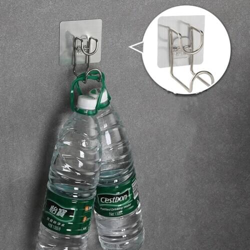 3pc Bathroom Kitchen Traceless Washbasin Save Space Organizer Wall Mount Hook Holder Adhesive Storage Rack Punch-free Sticky