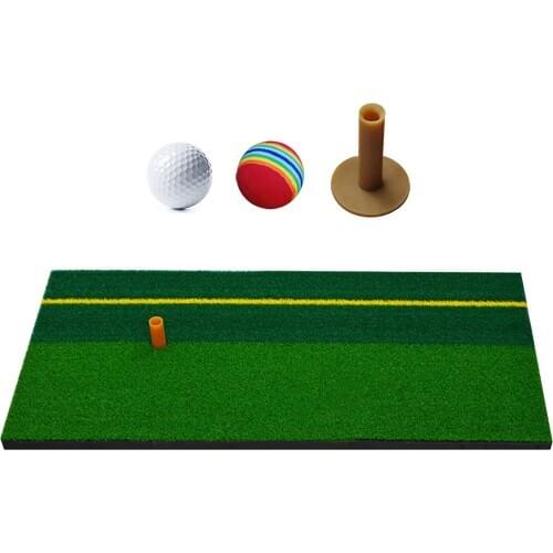 30cm x 60cm Indoor Golf Swing Practice Mat Golfing Hitting Faux Turf Grass Pad