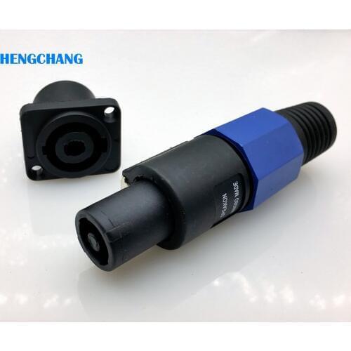 4pin Ohm connector with lock XLR plug with socket 4pins XLR Male connector for microphone Stereo System speaker box