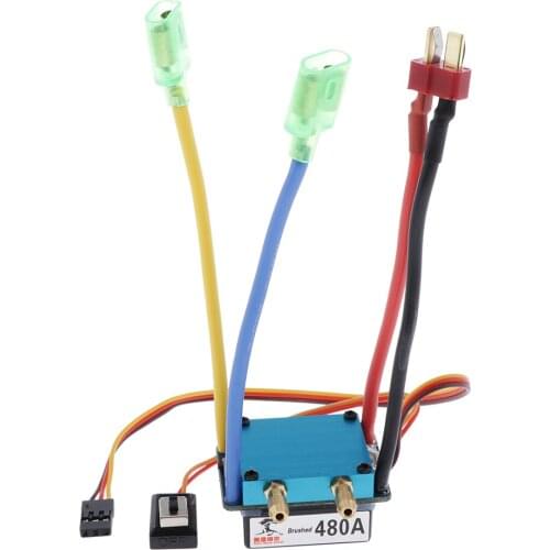 480A Brushed ESC Controller 2 Mode Brake for RC Boat Parts Accs T-Plug