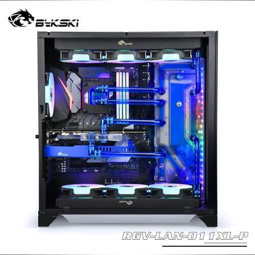BYKSKI Acrylic Board Water Channel Solution use for LIANLI O11 Dynamic XL case / Kit for CPU and GPU Block / Instead reservoir