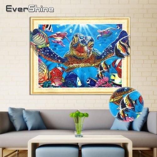 EverShine Diamond Painting Special Shape Tortoise Cross Stitch Diamond Embroidery Sale Animals Diamond Mosaic Home Decor Kits
