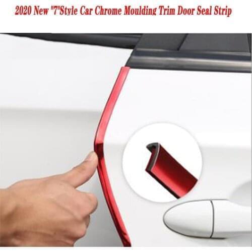 10m Car Chrome Moulding Trim Door Seal Strip Sticker For Chevrolet Cruze Aveo Captiva Lacetti TRAX Sail Epica Lada Granta Kalina