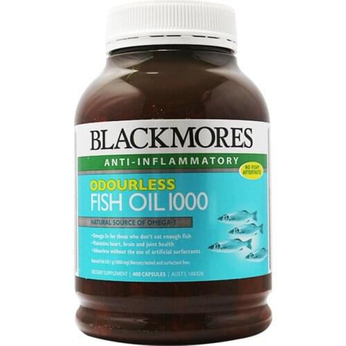 Free Shipping Blackmores No Flshy Aftertaste Odourless Fish Oil 1000 Natural Source Of Omega-3 400 Pcs