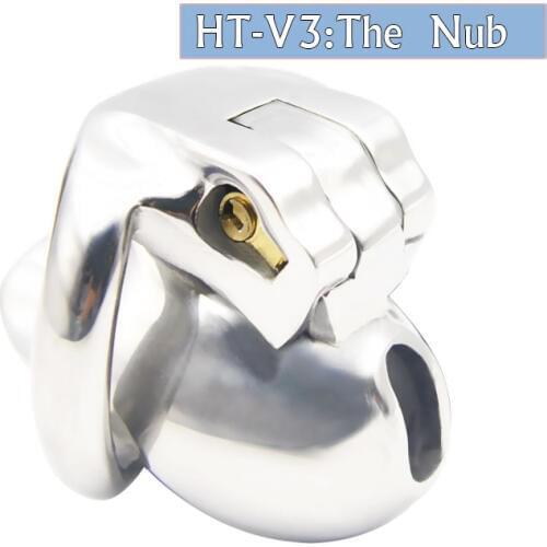 Chaste Bird Nub of HT V3 316 Stainless Steel Male Chastity Device Super Mini Penis Rings Bondage Fetish Cock Belt Adult Sex Toys