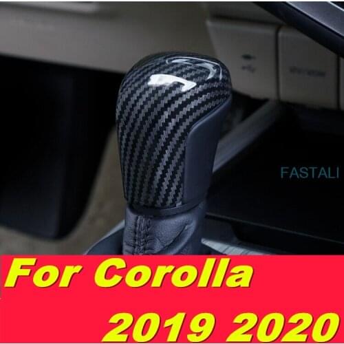 For Toyota Corolla 2019 2020 car gear shift knob decorative sticker gear cover block head protector sticker car accessories