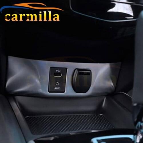 Carmilla Car Interior Cigarette Lighter Panel Decorative Stickers Car Protection Trim 1pc For Nissan Qashqai J11 2014 2015 2016