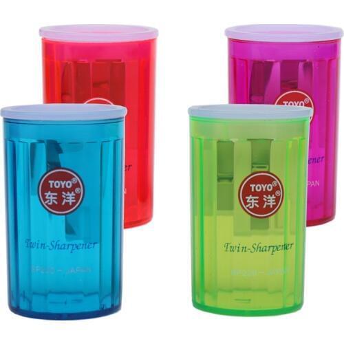 Long and short barrel shaped pencil sharpener two holes special mechanical pencil makeup pencil and pencil free shipping