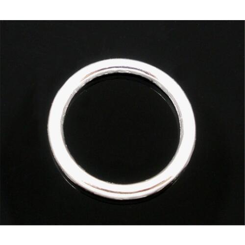 DoreenBeads 100 PCs Silver color Soldered Closed Jump Rings 12x1mm Findings (B04272), yiwu