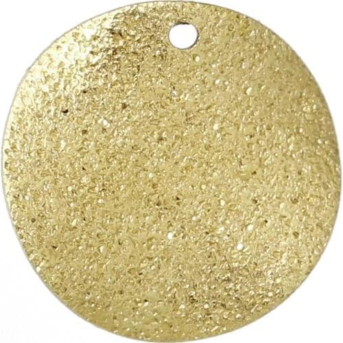 DoreenBeads Copper Charm Pendants Curve Round Brass Tone Blank 15mm( 5/8") Dia,50 PCs