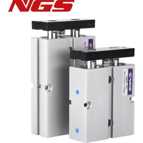 TN Series TN10/16/20/25/32/40/50-10/20/30/40/50/60/70/75/90/100 Double-Axle Pneumatic Cylinder/Double-rod Cylinder