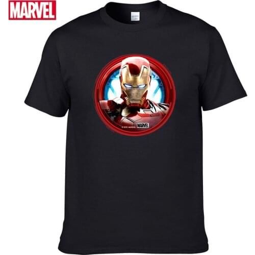 Marvel The Avengers Tony' Stark Iron Man Short sleeve tee Mens T-shirts with short sleeves 2021 Summer graphic t shirts Top #28