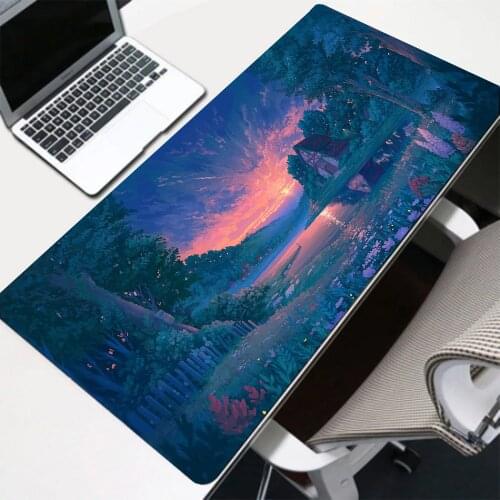 LED Luminous RGB Xxl Mouse Pad Gamer with 4 Ports USB Hub Rubber Mat Large Mousepad Tiger Jojo Desk Protector Gaming Desklaptop