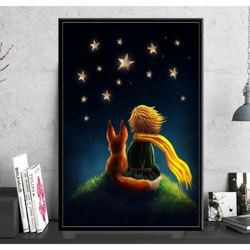 Canvas Painting Wall Artwork Printed Home Decoration The Little Prince Movie Modular Pictures Nordic Style Poster Children Room