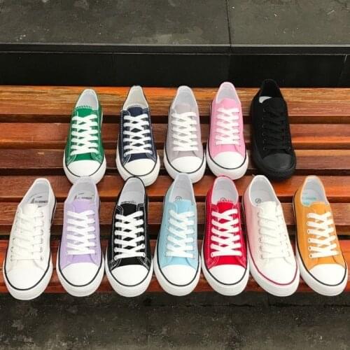 Women Candy Color Canvas Shoes Casual Breathable Flat Driving Vulcanize Walking Shoes Flats Simple Lace-up Zapatos Sneakers