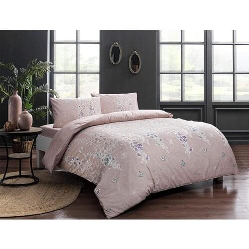 Tac Double Ranforce Duvet Cover Set Sarah Pink-Product sizes Duvet cover: 200x220 cm Bed sheet: 240x260 cm Pillow Case: 50x70 cm