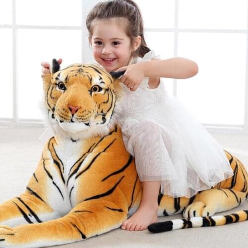 HOT Real Life Tiger Plush Toy Soft Stuffed Animals Doll Baby Kids Holiday gifts Soft Stuffed Toys Model Gifts toys for children