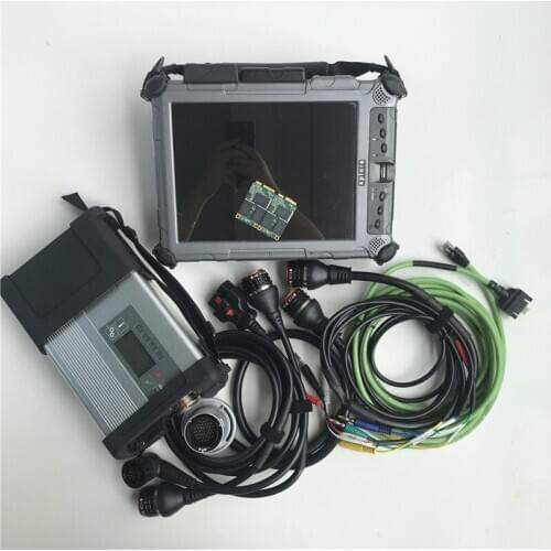 Mb diagnostic interface multiplexer and cables with IX104 laptop SSD super newest software full set 12v 24v ready to work