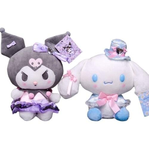Cartoon Stuffed Plush Animals Kuromi Cinnamoroll Anime 20cm Kawaii Cute Soft Plushie Toy Girl Doll Kids Comfort Toy Holiday Gift