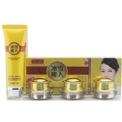 Original BINGXUELIREN LIANGYANXUE HERBAL MEDCINE SKIN CARE TENDER WHITENING MAGIC CREAM SET FRECKLE SPECKLE MOISTURIZING CREAM