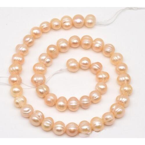 New Arriver Loose Pearl Jewellery,7.5-8.5mm Pink Color Genuine Freshwater Pearl Beads,Wholesale DIY Jewelry