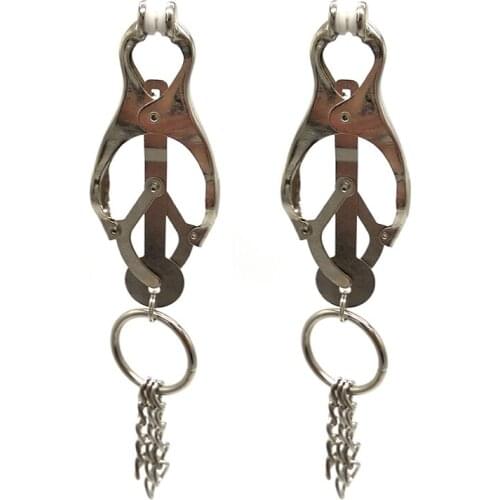 New Female Torture Play ClampBreast Bdsm Bondage Restraint Fetish Metal Nipple Clips Sex Toy