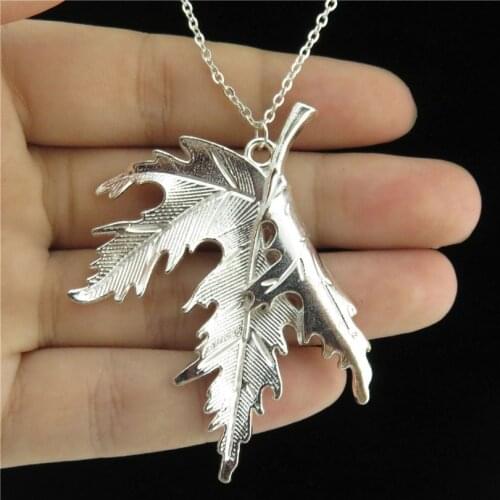 Korean Hip Hop Metal Maple Leaved Pendant Chain Necklaces Finding Handmade Men Women Engagement Gift Jewelry Wholesale