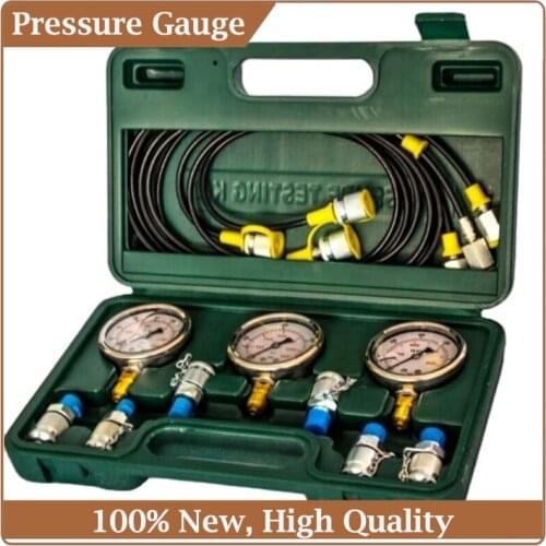 Portable Excavator Hydraulic Pressure Test Coupling Kit With Testing Hose Gauge Coupling And Tools