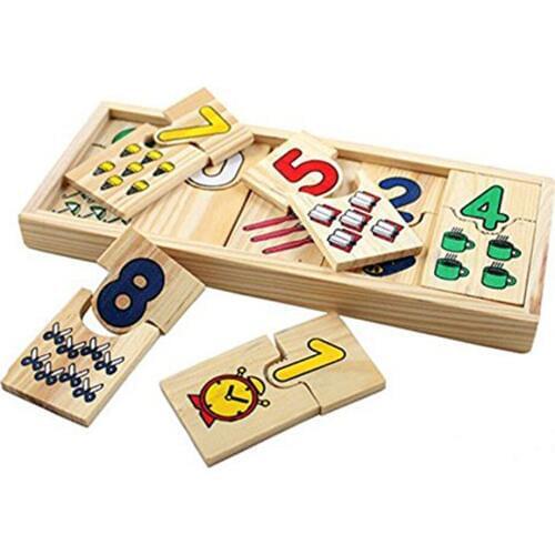 Baby Early Educational Developmental Math Toys Wooden Learning Numbers Puzzle Board Educational Learning Toys For Children