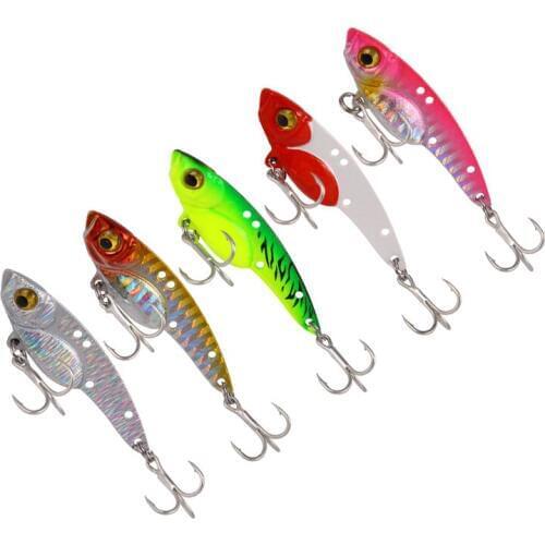 Fishing Lure Metal sequins VIB 7.5/13/18g 5/6/7cm Long shot bass topmouse Sea Fishing Tackle Vibration Spinner Sinking Bait