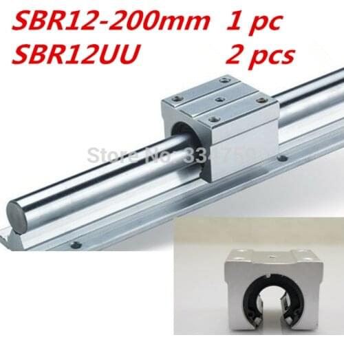 SBR12 200mm 12mm linear rail SBR12 L 200mm for cnc parts working with 2 pcs SBR12UU block