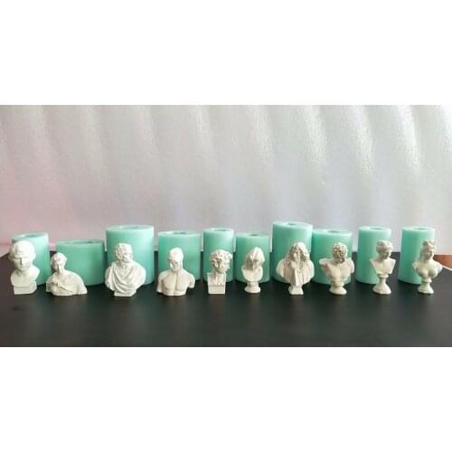 Silicone Mold Character Boys Head Mini Gypsum Body Head Molds Classic Heads Candle Mould Silica Gel Aroma Stone PRZY 54125