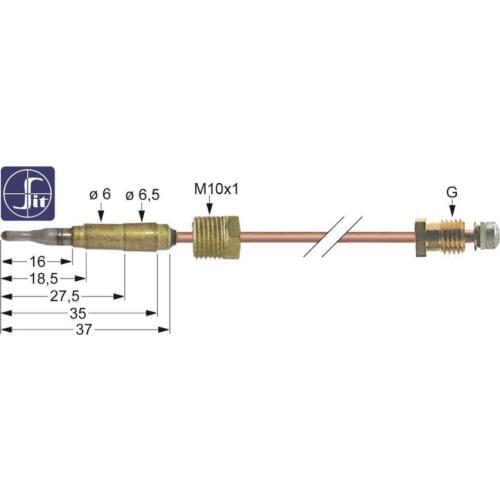 SIT Thermoelement Lange 750mm Steckhulse 6,0(6,5)mm
