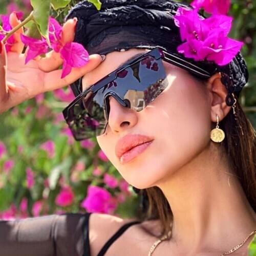 BAC CLA 2020 Mens Sunglasses Personality Big Frame Ladies Sunglasses Women Brand Design Colorful Shadow Handmade Outdoor