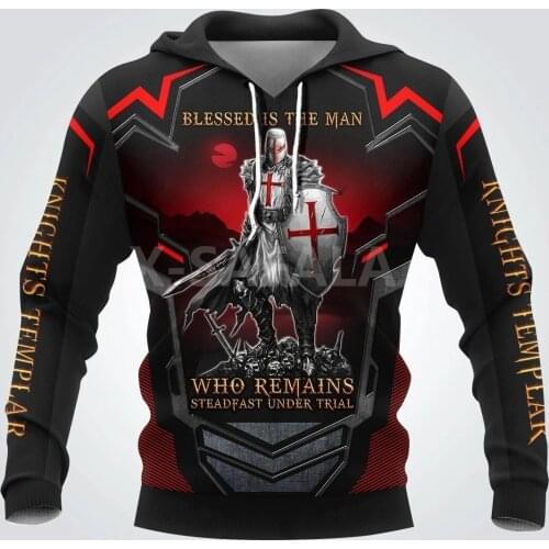 IRISH ARMOR TEMPLAR KNIGHT 3D Print Spring Hoodie Man Women Harajuku Outwear Zipper Pullover Sweatshirt Casual Unisex style-6