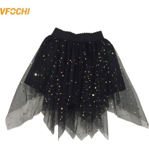 VFOCHI 2021 New Girl Skirt Summer Girls Clothes Color Black Lace Pleated Baby Girls Skirt Fashion Kids Skirt for Girls Skirt