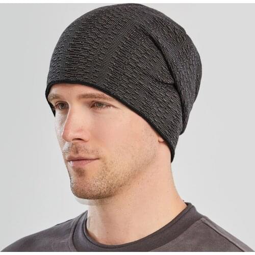 Knitted Hats For Women Men Autumn Winter Plus Fleece Beanies Male Outdoor Skullcap Bonnet Hat Warm Knitted Fisherman Hedging Cap