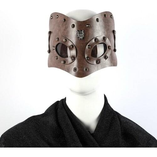 Role Play Funny Mask Halloween Costume Christmas Bar Punk Party Easter Props Cosplay PU Leather Masks Adult