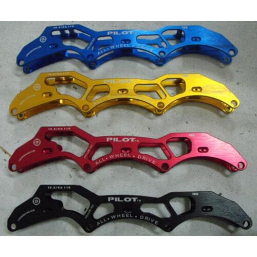 Famous Pilot Brand Inline Speed Skate Frame with 4x 90mm 100mm 110mm Blue Black Golden Red 150mm 165mm 180mm 195mm