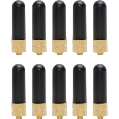 10PCS ABBREE AR-805S SMA-Female Mini Antenna VHF/UHF Dual Band 144/430MHZ for Baofeng UV-5R UV-82 888S UV-S9 UV-9R Walkie Talkie