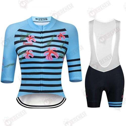 2021 Frenesi Pro Bicycle Team Short Sleeve Maillot Ciclismo Women Cycling Jersey Kits Summer Breathable Cycling Clothing Sets