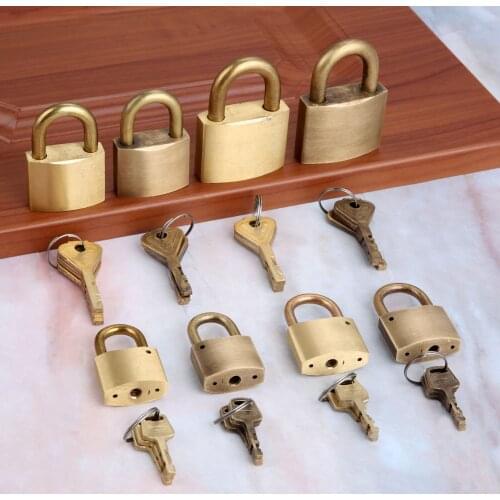 30/35/40/50mm Brass Hasp Padlock Fit For Cabinet Drawer Door Cupboard The Closet Wardrobe Wood Box