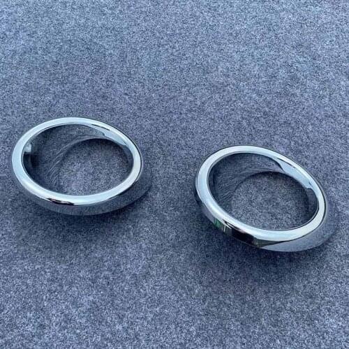 For Honda Pilot 2019 2020 Front Fog Light Frame Foglight Lamp Ring Cover Trim Protector Sticker ABS Chrome Car Styling Accessory