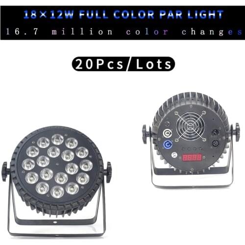 20Pcs/lots 18*18w Aluminum Led Par Light 18x12W RGBW 4 in 1 With DMX Stage Light Stage Lighting Bar Wall Washer disco light