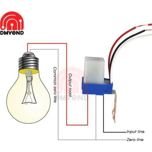 DC 12V 24V AC 220V Switch Automatic Auto On Off Photocell street Light Switch Photo Control Photoswitch Sensor 50-60Hz 10A
