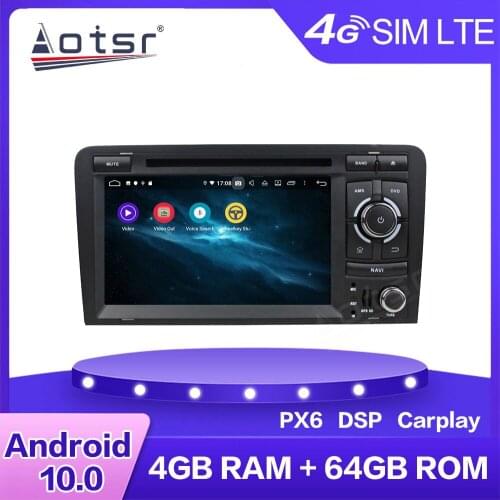 For Audi A3 7037 2003-2013 Android 64GB Car Radio Player GPS Navigation Car Stereo HD Multimedia DVD Player DSP Carplay 4G SIM