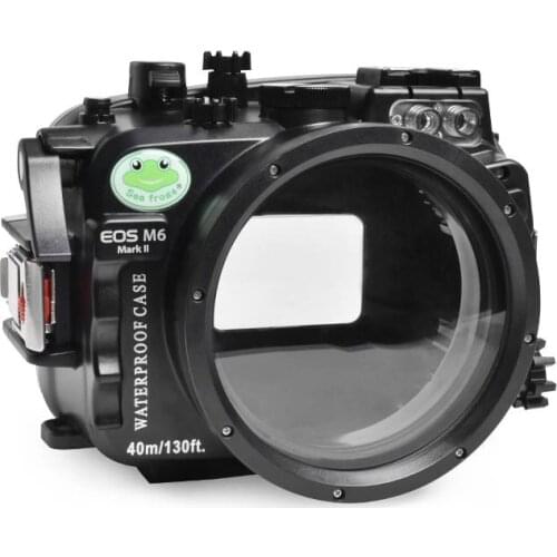 SeaFrogs 40m/130ft Underwater Diving Camera Housing Case For Canon EOS M6 Mark II Waterproof Case for Canon EOS-M6 II