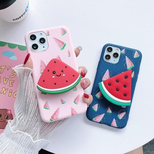 3D watermelon holder case For Samsung Galaxy S20 A7 A8 Plus A9 2018 Note 10 8 9 S7 S8 S9 S10 5G S10E J4 J6 A6 cover